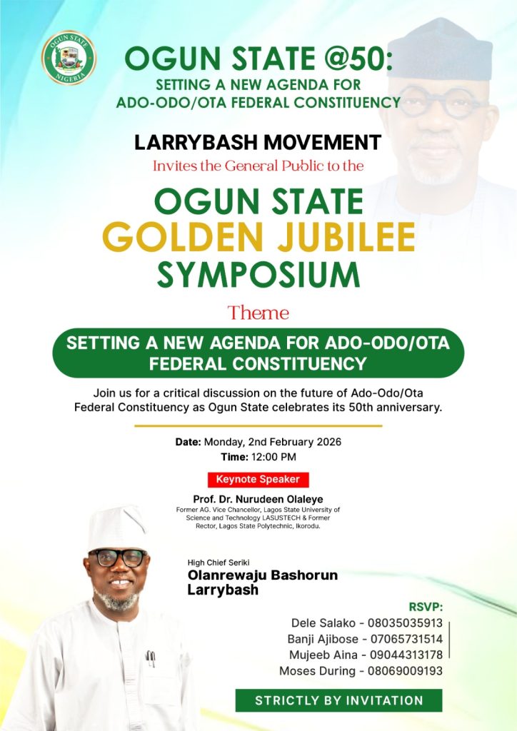 Ogun @50: As State Marks Golden Jubilee, Ota Stakeholders Demand Equity at Larrybash Movement Dialogue