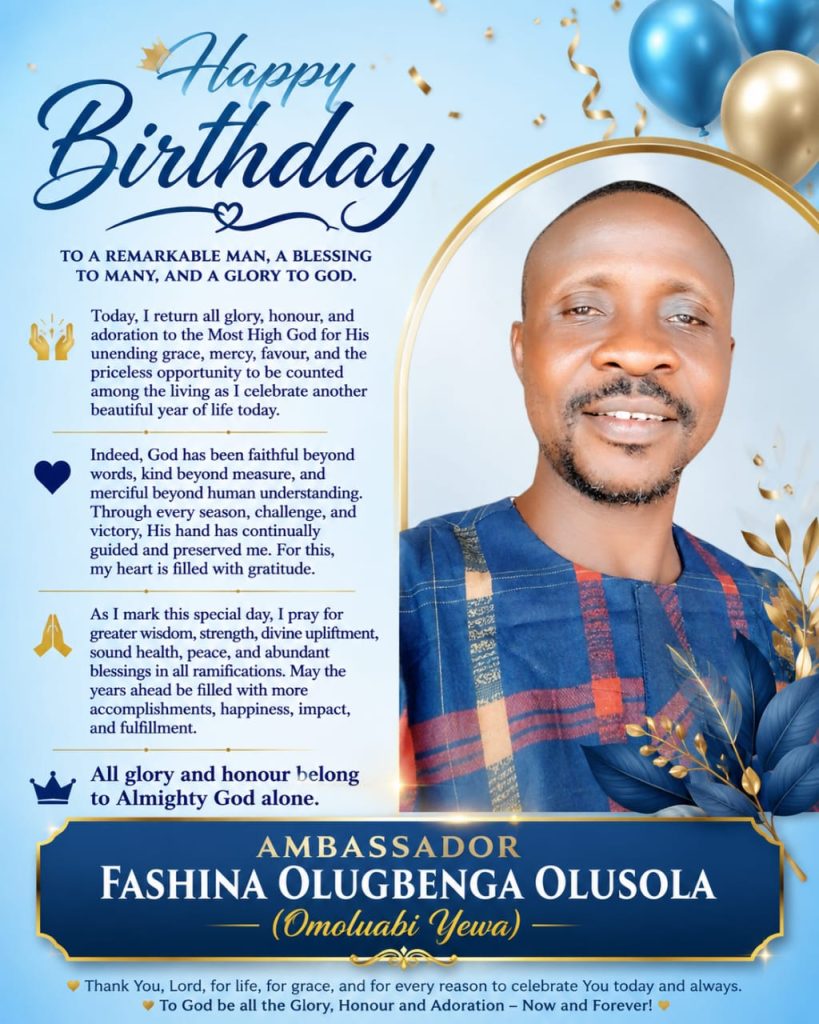 Celebrating Ambassador Fashina Olugbenga