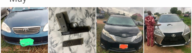 OGUN POLICE ARREST THREE (3) SUSPECTED ARMED ROBBERS, RECOVER THREE (3) STOLEN VEHICLES AND A PISTOL