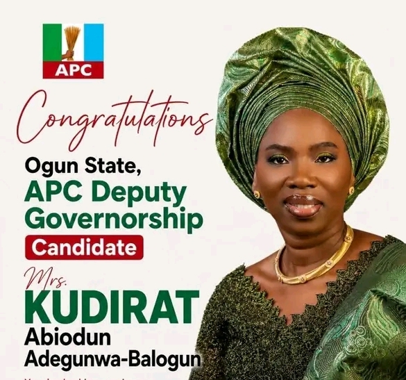 HIGH CHIEF OLANREWAJU BASHORUN (LARRYBASH), APC CANDIDATE FOR ADO-ODO/OTA FEDERAL CONSTITUENCY, CONGRATULATES MRS. KUDIRAT ABIODUN ADEGUNWA-BALOGUN