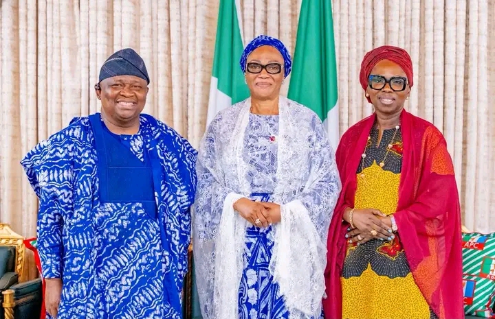 YAYI, Running Mate Pay Courtesy Visit to First Lady Oluremi Tinubu, Seek Greater National Development