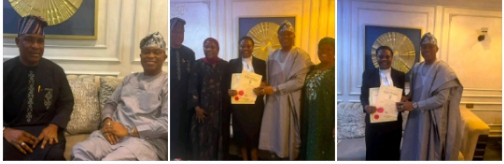 Hon. Abiodun Akinlade Celebrates As High Chief Olalekan Oyekan Family Presents Daughter’s Call to Bar Certificate